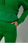 Спортивный костюм женский на флисе, цвет зеленый, 247R2039 - фото № 4