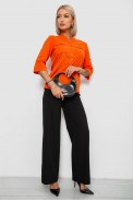 Блуза однотонна, колір помаранчевий, 230R97-2 оптом - фото № 1