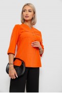 Блуза однотонна, колір помаранчевий, 230R97-2 оптом - фото № 2