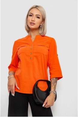 Блуза однотонна, колір помаранчевий, 230R97-2