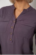 Блуза однотонна, колір сірий, 230R97-2 оптом - фото № 4