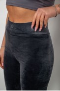 Лосины женские велюровые однотонные, цвет серый, 214R263 - фото № 4