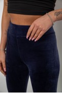 Лосины женские велюровые однотонные, цвет синий, 214R263 - фото № 4
