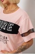 Футболка женская с принтом, цвет персиковый, 244R2153-5 - фото № 4