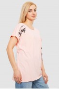 Футболка женская с принтом, цвет персиковый, 244R2413 - фото № 2