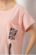 Футболка женская с принтом, цвет персиковый, 244R2413 - фото № 4