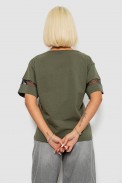 Футболка женская с принтом, цвет хаки, 244R2153-5 - фото № 3
