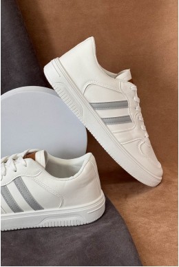 Кеди чоловічі демісезонні, колір біло-сірий, 248RR168