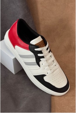 Кеди чоловічі демісезонні, колір біло-червоний, 248RR168