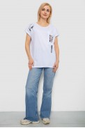 Футболка жіноча з принтом, колір білий, 244R2413 - фото № 1