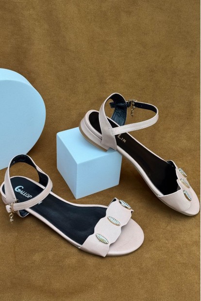 Босоножки женские, цвет бежевый, 243RE336