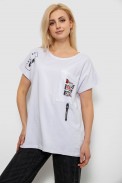 Футболка жіноча з принтом, колір молочний, 244R2413 - фото № 2