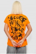 Футболка женская с принтом, цвет оранжевый, 244R2013-11 - фото № 3