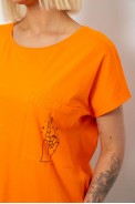 Футболка женская с принтом, цвет оранжевый, 244R2013-11 - фото № 4