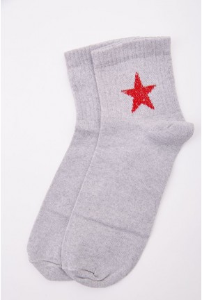 Чоловічі шкарпетки середньої довжини, світло-сірого кольору, 167R412