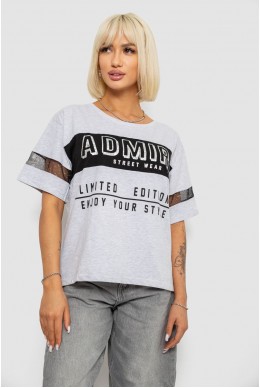 Футболка женская с принтом, цвет серый, 244R2153-5