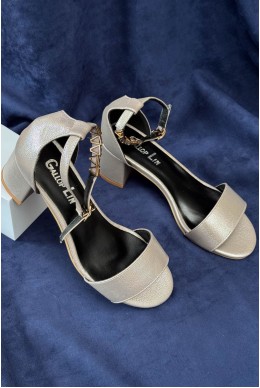 Босоножки женские, цвет серый, 243RE276