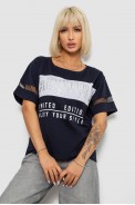 Футболка женская с принтом, цвет синий, 244R2153-5 - фото № 0