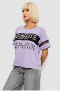 Футболка женская с принтом, цвет сиреневый, 244R2153-5 - фото № 2
