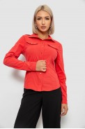 Рубашка женская однотонная  -уценка, цвет коралловый, 230R211-U-32 - фото № 0