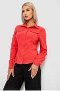 Сорочка жіноча однотонна  -уцінка, колір кораловий, 230R211-U-33 - фото № 2