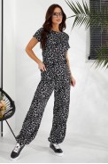 Костюм женский повседневный с принтом, цвет черный, 257R815-2 - фото № 1
