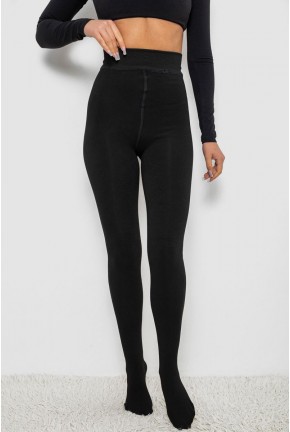 Колготи жіночі утеплені на хутрі, колір чорний, 139RF811