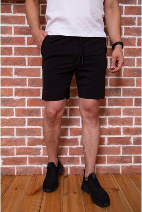 Однотонные мужские шорты черного цвета 102R302