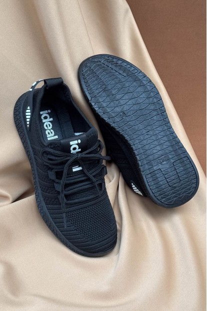 Кросівки жіночі  текстиль, колір чорно-білий, 243RF68