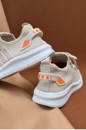Кросівки жіночі  текстиль, колір бежевий, 243RF68 - фото № 3