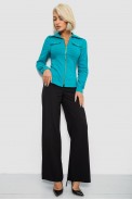 Сорочка жіноча однотонна  -уцінка, колір бірюзовий, 230R303-U-103 - фото № 1