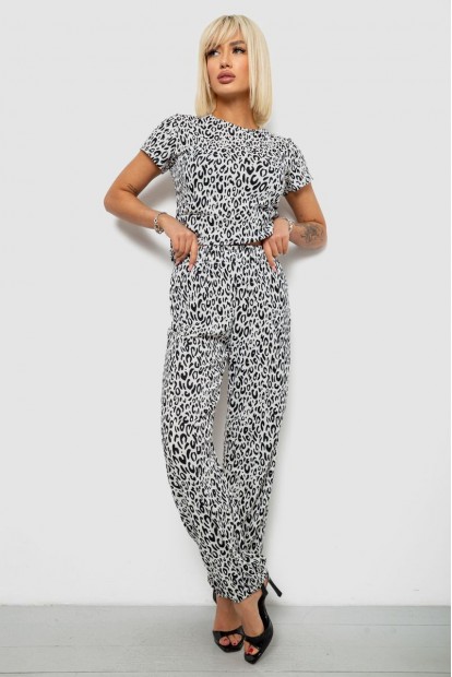 Костюм женский повседневный с принтом, цвет молочный, 257R815-2