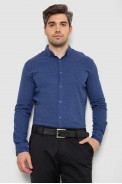 Сорочка чоловіча з принтом, колір синій, 214R7365-1 оптом - фото № 0