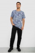 Футболка чоловіча з принтом 244R5559, колір Джинс - фото № 1