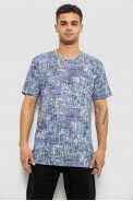 Футболка чоловіча з принтом 244R5559, колір Джинс - фото № 0