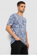 Футболка чоловіча з принтом 244R5559, колір Джинс - фото № 2
