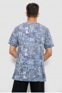 Футболка чоловіча з принтом 244R5559, колір Джинс - фото № 3