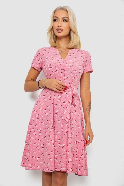 Платье софт с принтом, цвет пудровый, 230R0032