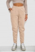 Спортивные штаны женские на флисе  -уценка, цвет светло-бежевый, 238R57013-U-4 - фото № 0