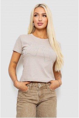Футболка женская с принтом, цвет серый, 221R155