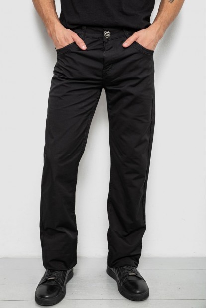 Брюки мужские, цвет черный, 243RFA611-505