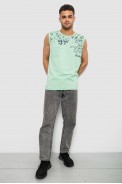 Майка мужская с принтом, цвет мятный, 244R1213 - фото № 1