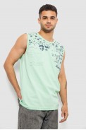 Майка мужская с принтом, цвет мятный, 244R1213 - фото № 2