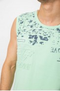 Майка мужская с принтом, цвет мятный, 244R1213 - фото № 4