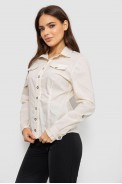 Рубашка женская однотонная, цвет кремовый, 230R068-8 Рубашка женская однотонная, цвет кремовый, 230R068-8 - фото № 2