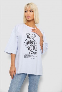 Футболка жіноча з принтом  -уцінка, колір білий, 244R2029-5-U