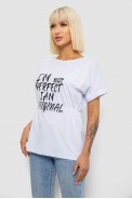 Футболка жіноча з принтом  -уцінка, колір білий, 244R2349-5-U - фото № 2