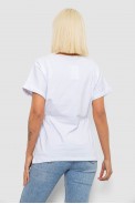 Футболка жіноча з принтом  -уцінка, колір білий, 244R2349-5-U - фото № 3
