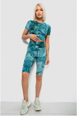 Костюм жіночий домашній, колір зелений, 214R340-10