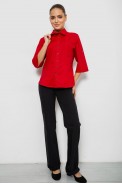 Рубашка женская однотонная, цвет красный, 230R068-4 - фото № 1